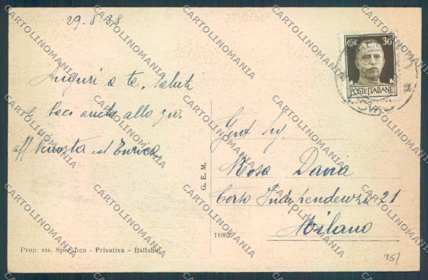 Lecco Ballabio cartolina LQ4913 – retro