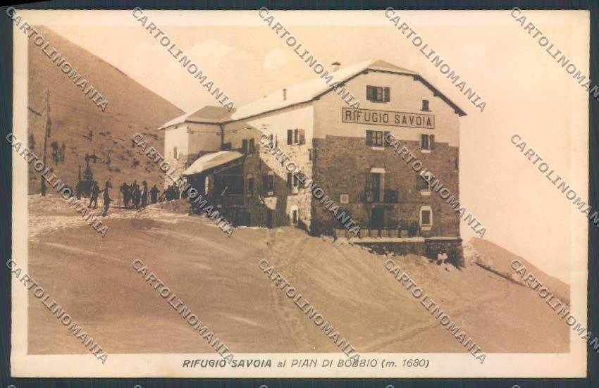 Lecco Moggio Piani di Bobbio Rifugio Nevicata cartolina LQ4924 – fronte