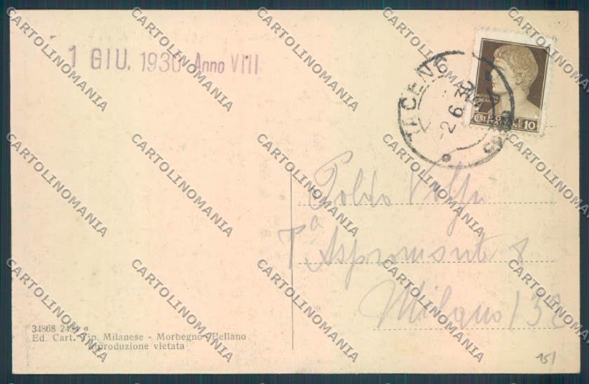 Lecco Taceno cartolina LQ4931 – retro