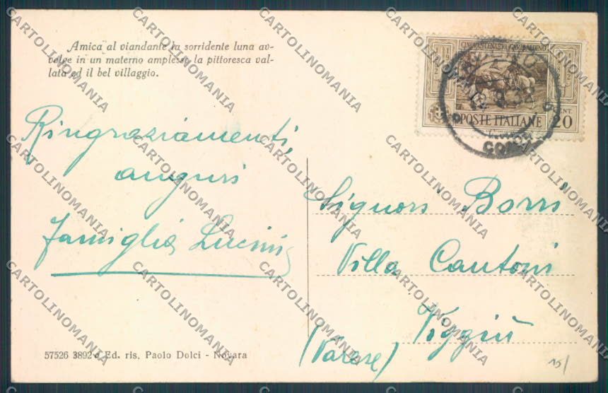 Lecco Taceno cartolina LQ4933 – retro