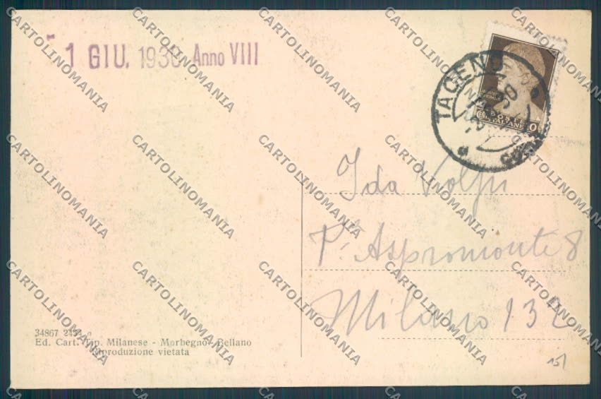 Lecco Taceno cartolina LQ4934 – retro