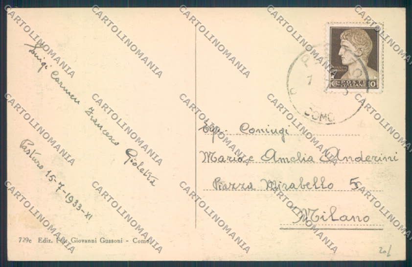 Lecco Pasturo cartolina LQ4954 – retro