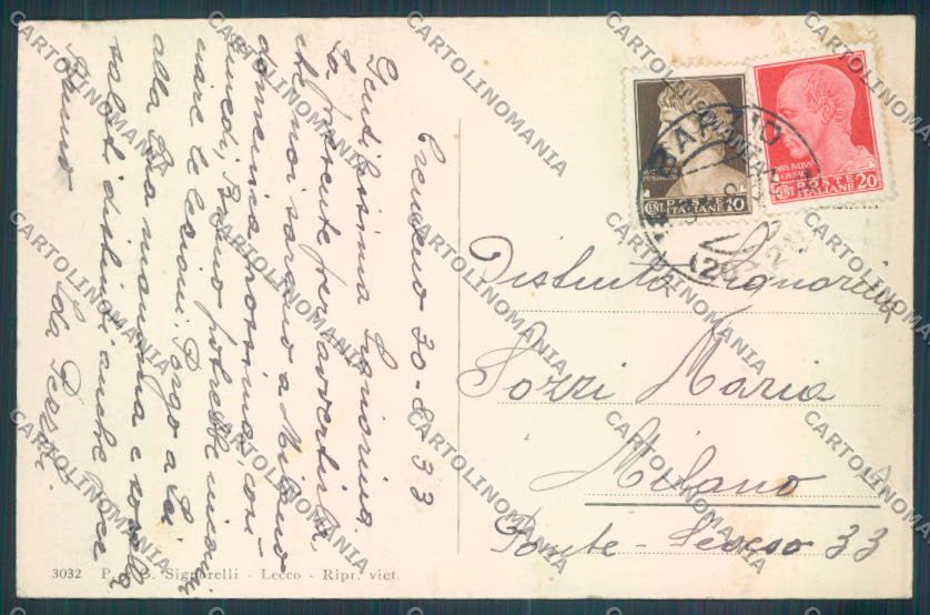 Lecco Cremeno cartolina LQ4981 – retro