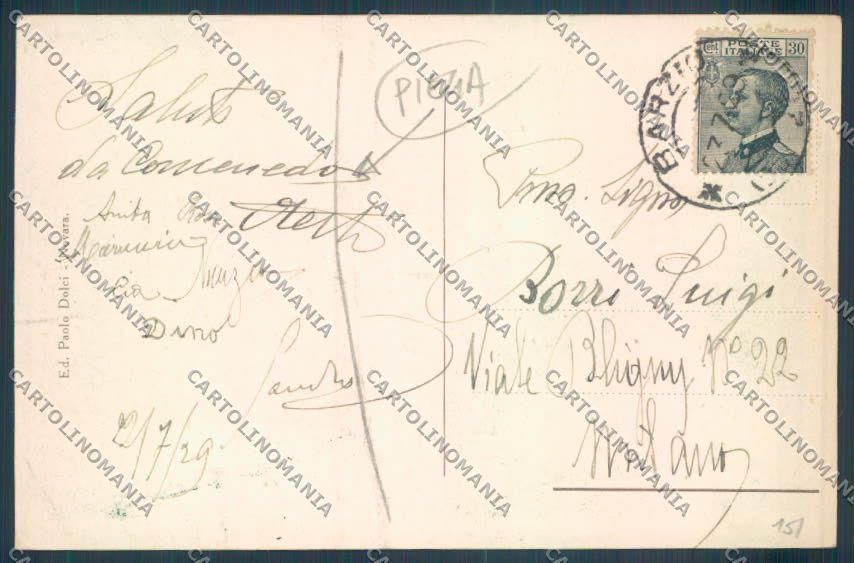 Lecco Cremeno PIEGA cartolina LQ4982 – retro