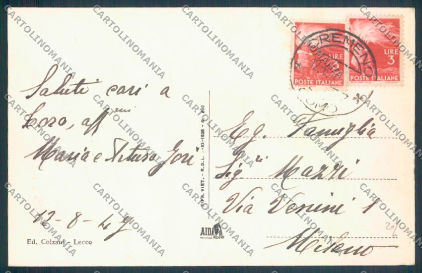 Lecco Cremeno cartolina LQ4989 – retro