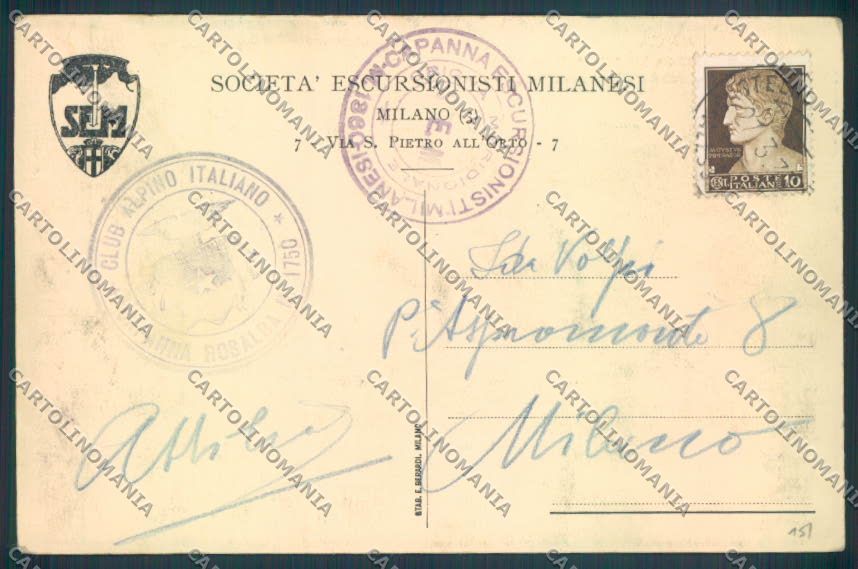 Lecco Grigna Rifugio cartolina LQ5011 – retro