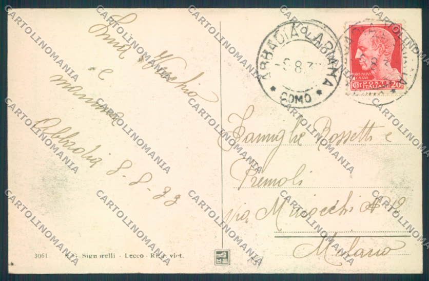 Lecco Grignetta cartolina LQ5017 – retro