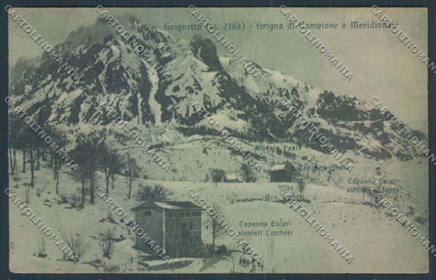 Lecco Grignetta Rifugio Nevicata cartolina LQ5027 – fronte