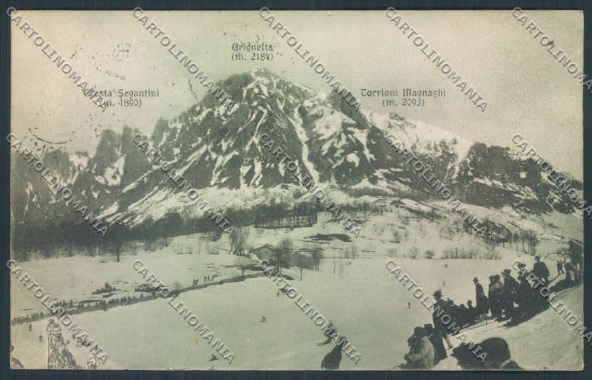Lecco Grignetta Nevicata cartolina LQ5032 – fronte