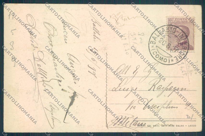 Lecco Manzoni cartolina LQ5103 – retro