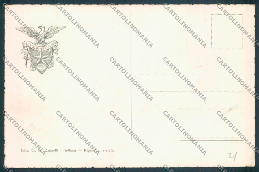 Lecco Introzzo Roccoli Lorla CAI cartolina LQ5114 – retro