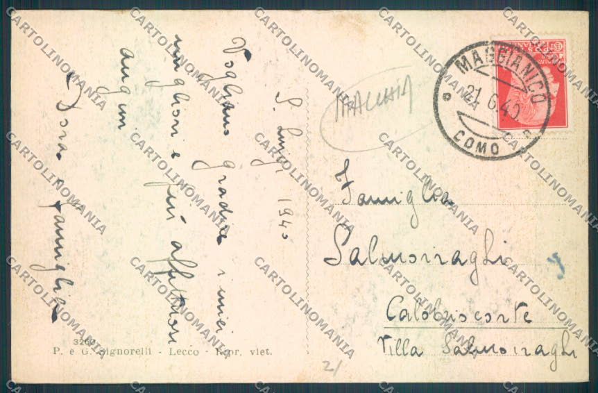 Lecco Maggianico MACCHIA cartolina LQ5123 – retro