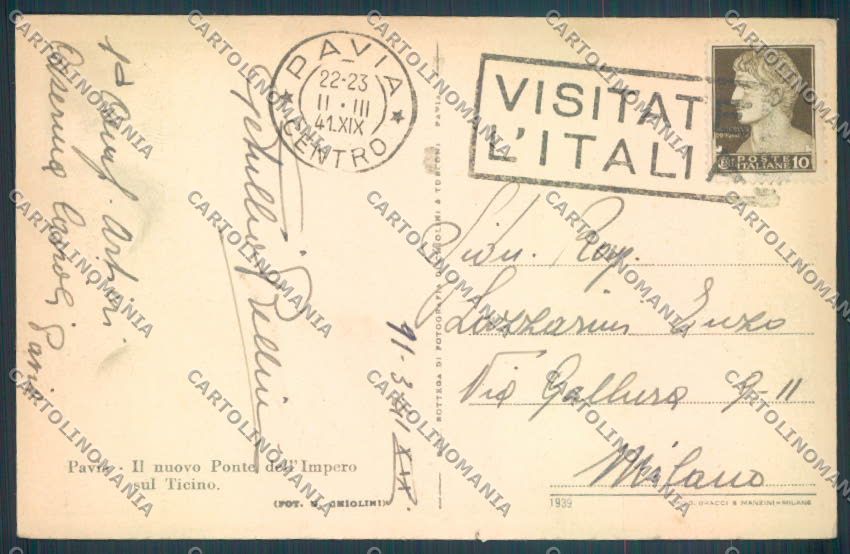 Pavia Città cartolina LQ5146 – retro