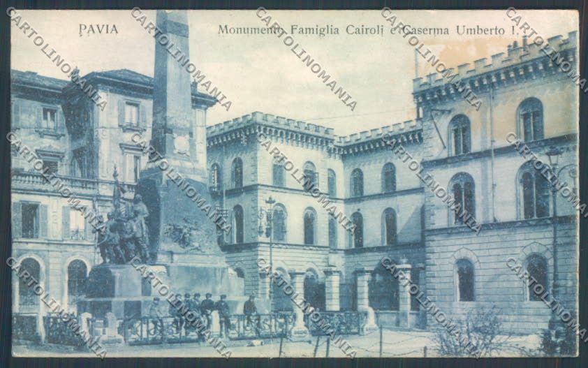 Pavia Città Caserma RIFILATA cartolina LQ5164 – fronte