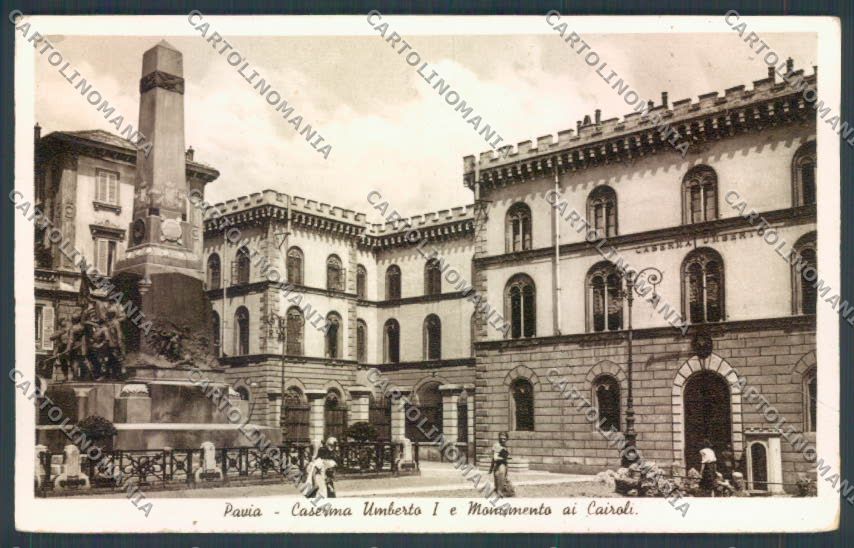 Pavia Città Caserma PIEGA Foto cartolina LQ5181 – fronte