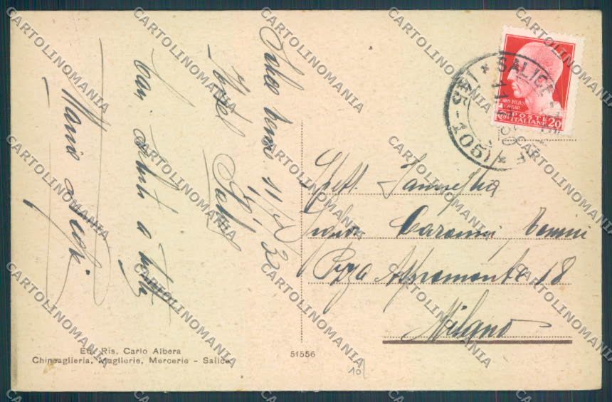 Pavia Salice Terme cartolina LQ5184 – retro