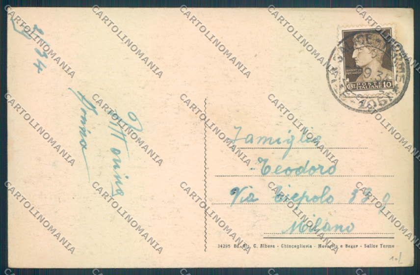 Pavia Salice Terme cartolina LQ5198 – retro