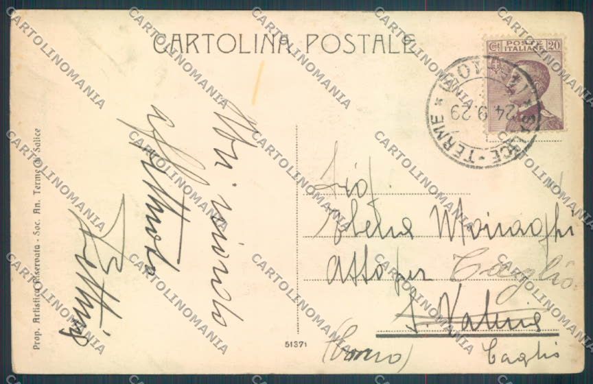 Pavia Salice Terme cartolina LQ5200 – retro