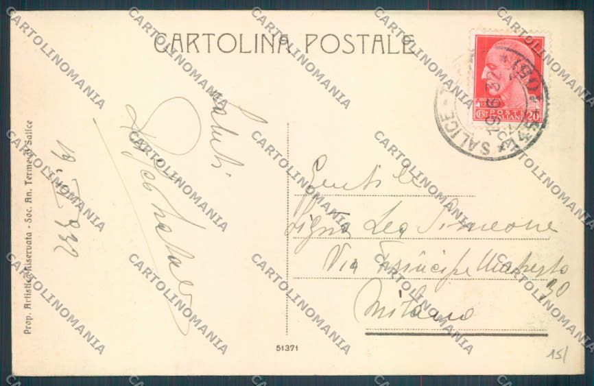 Pavia Salice Terme cartolina LQ5211 – retro
