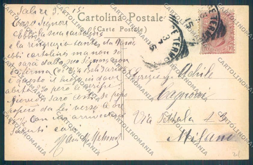 Pavia Salice Terme cartolina LQ5217 – retro