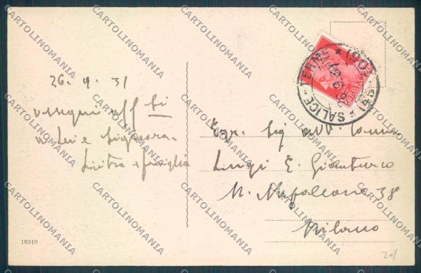 Pavia Salice Terme cartolina LQ5219 – retro