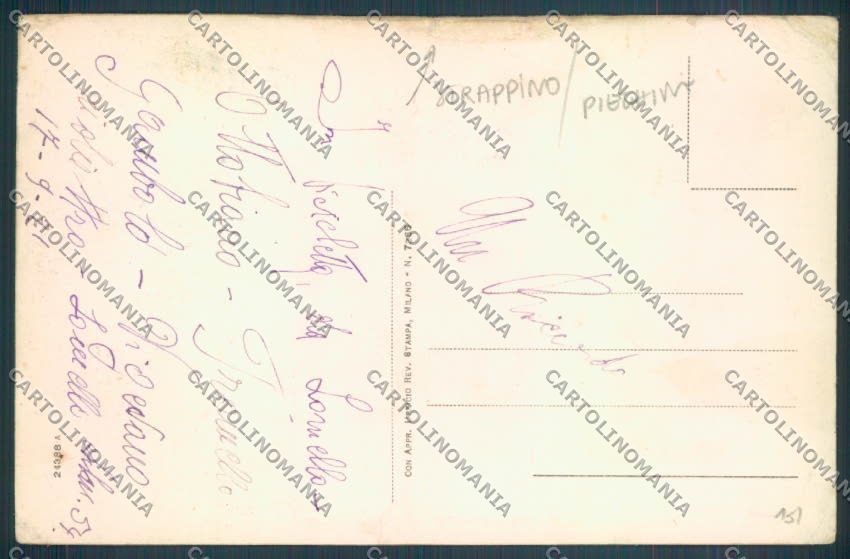 Pavia Vigevano STRAPPINO PIEGHINA cartolina LQ5233 – retro