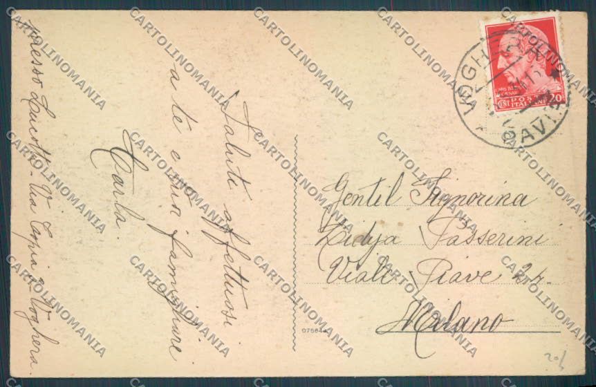 Pavia Voghera Poste cartolina LQ5245 – retro
