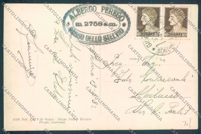 Sondrio Passo dello Stelvio Nevicata Foto cartolina LQ5321 – retro