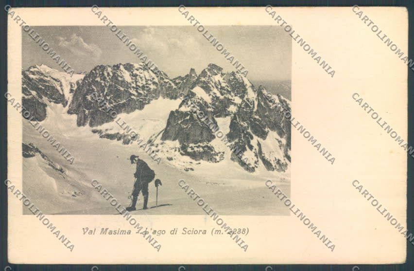 Sondrio Val Masima Nevicata Sci cartolina LQ5336 – fronte