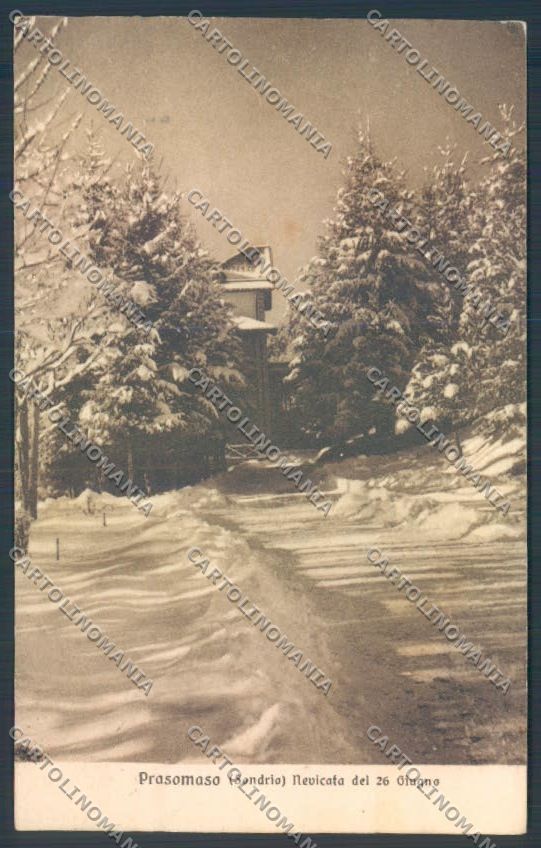 Sondrio Tresivio Prasomaso Nevicata cartolina LQ5342 – fronte