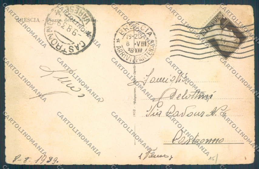 Brescia Città Poste cartolina LQ5422 – retro