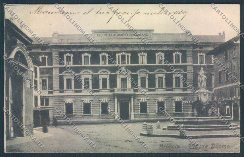 Brescia Città Banca STRAPPO PIEGHINE cartolina LQ5463 – fronte