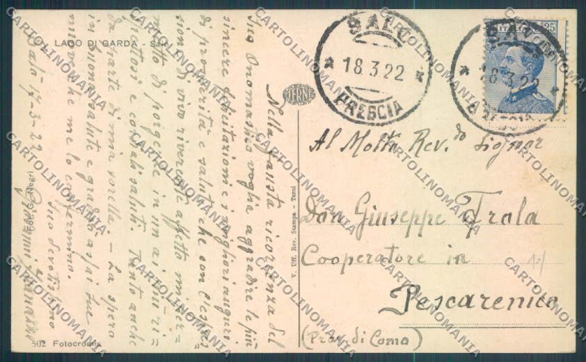 Brescia Salò cartolina LQ5483 – retro