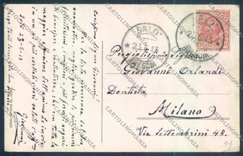 Brescia Salò cartolina LQ5485 – retro