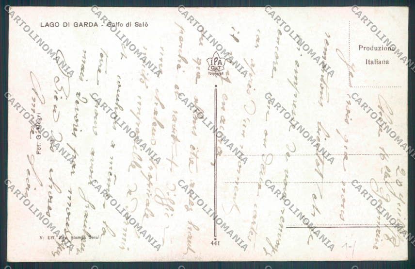 Brescia Salò cartolina LQ5502 – retro