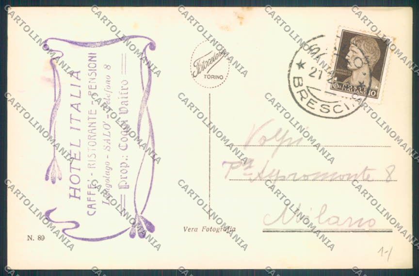Brescia Salò Foto cartolina LQ5508 – retro