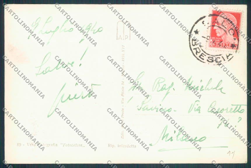 Brescia Salò Foto cartolina LQ5511 – retro