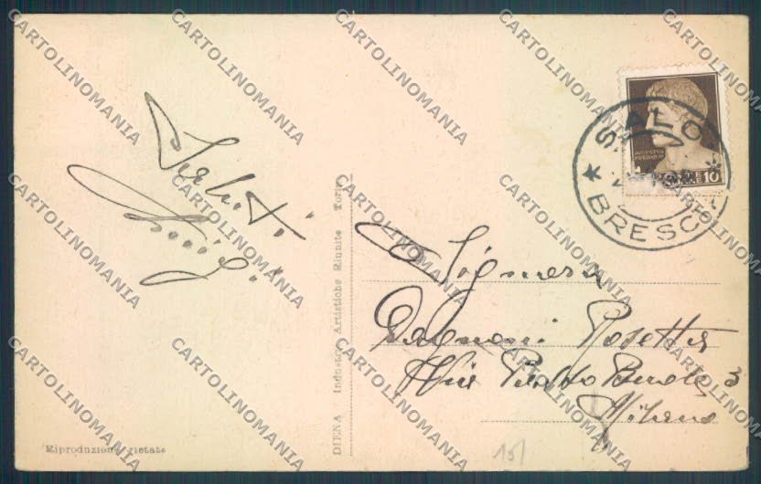 Brescia Salò cartolina LQ5523 – retro