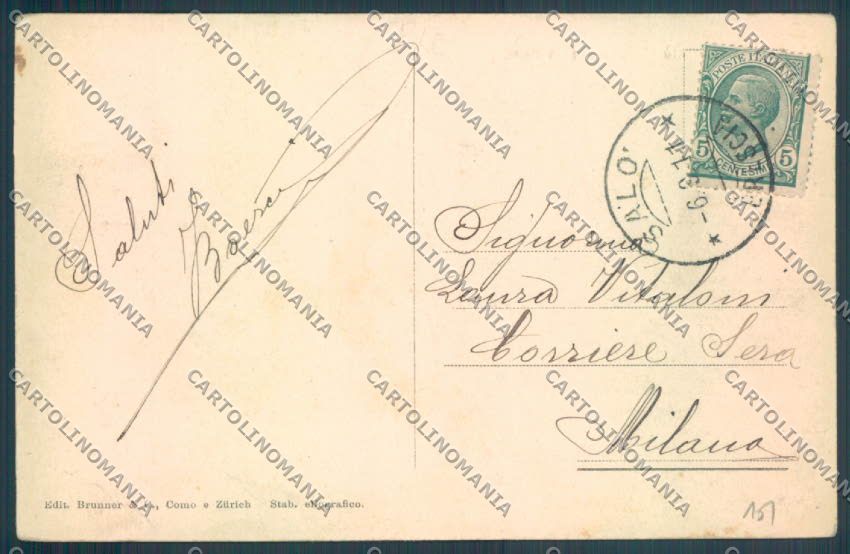 Brescia Salò Battello cartolina LQ5527 – retro