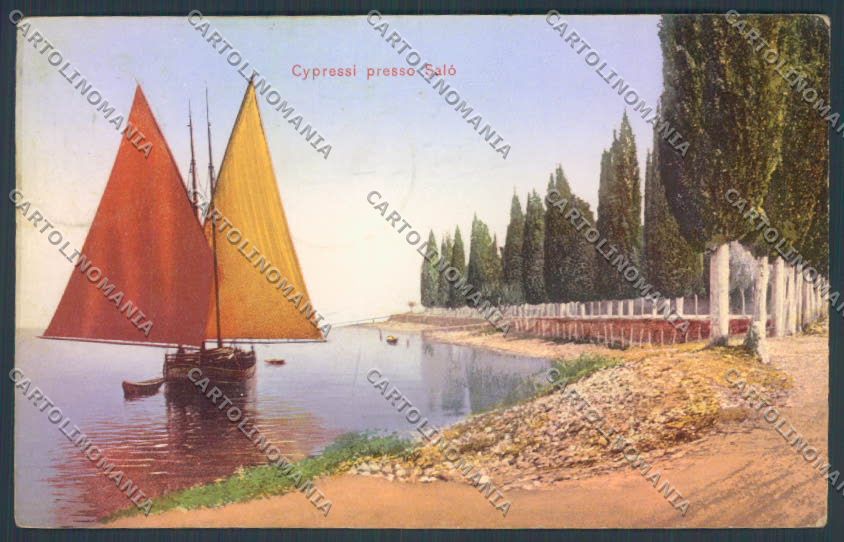 Brescia Salò Barca cartolina LQ5538 – fronte