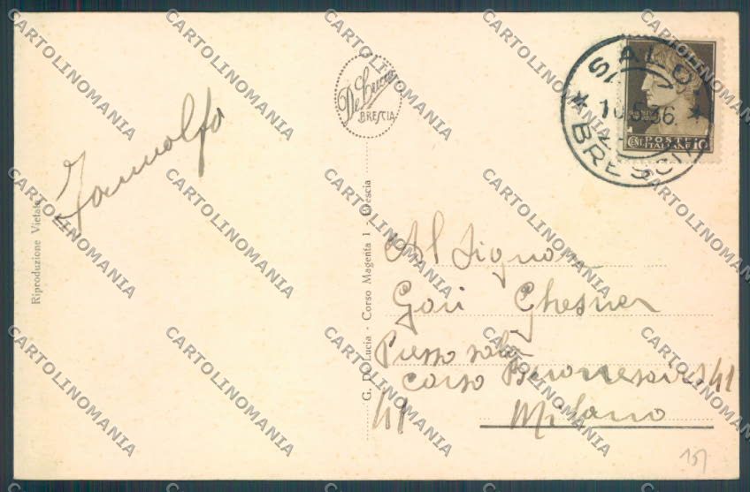 Brescia Salò Barca cartolina LQ5541 – retro