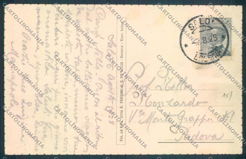 Brescia Salò PIEGHINA cartolina LQ5546 – retro
