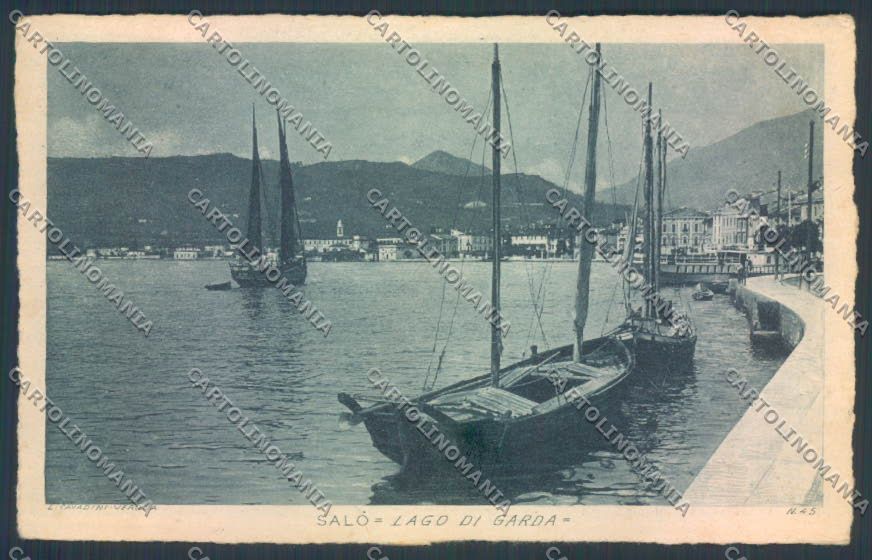 Brescia Salò Barca cartolina LQ5559 – fronte