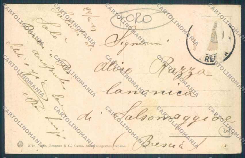 Brescia Salò Barca FORO cartolina LQ5560 – retro