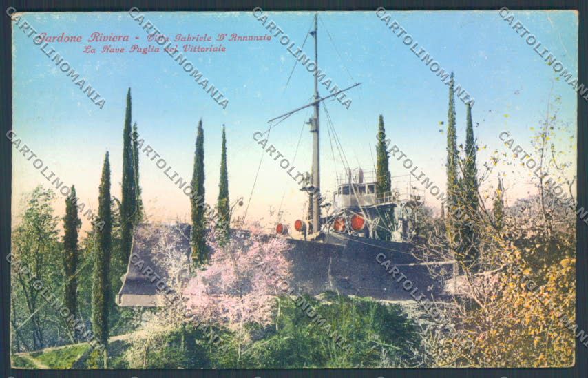 Brescia Gardone Riviera Nave D'Annunzio cartolina LQ5565 – fronte