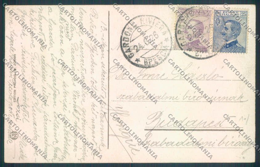 Brescia Gardone Riviera Barca cartolina LQ5577 – retro