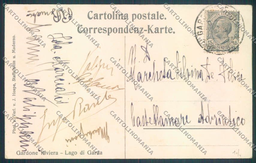 Brescia Gardone Riviera cartolina LQ5580 – retro