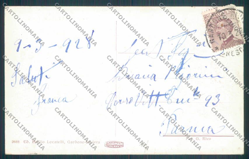 Brescia Gardone Riviera cartolina LQ5596 – retro