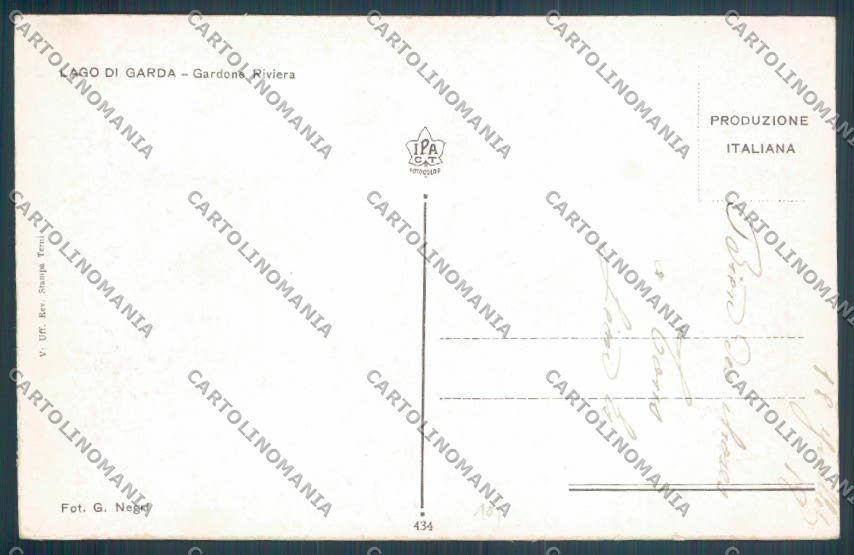 Brescia Gardone Riviera Battello cartolina LQ5599 – retro