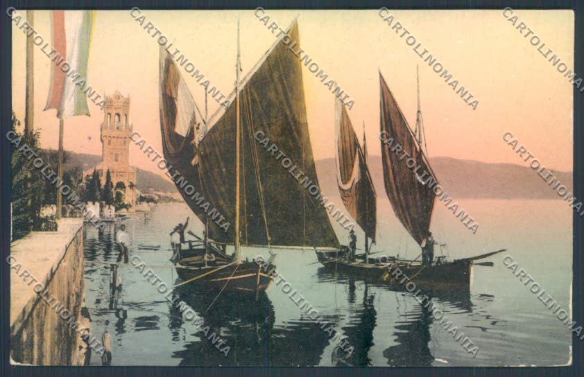 Brescia Gardone Riviera Barca cartolina LQ5621 – fronte